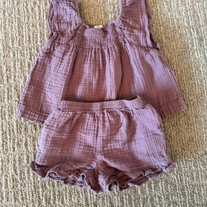 Baby Gap Purple Sleeveless Top and Shorts Set